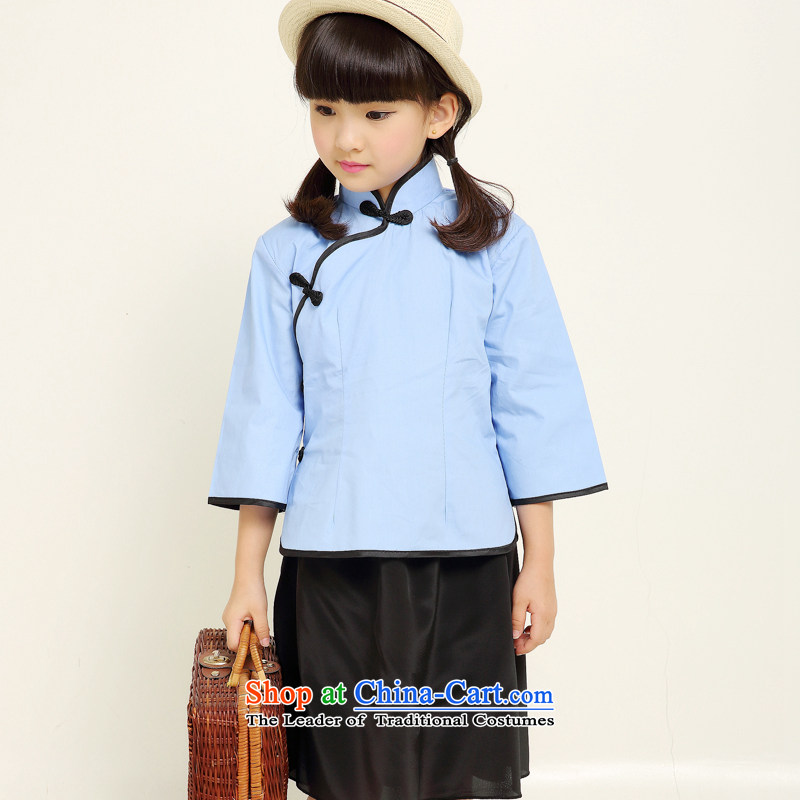 Children of the Republic of Korea will replace the 4 May Youth Apparel student girls choir uniforms graduated service retro blue 150, Hyun era (xuanshidai) , , , shopping on the Internet