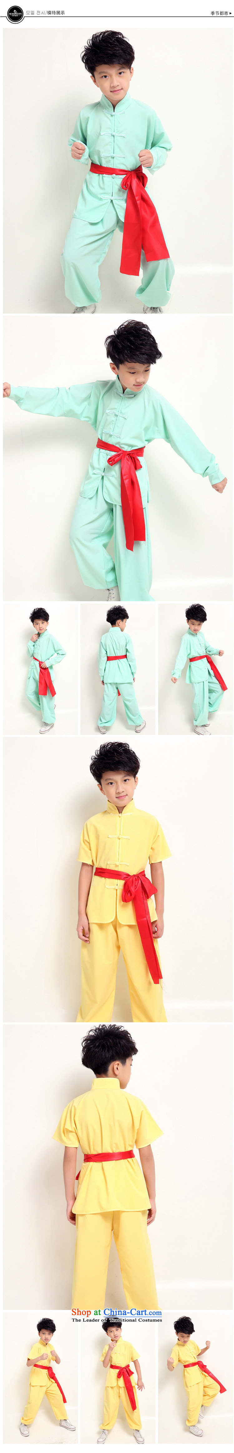 Children martial arts services for children with Taegeuk practicing summer clothing boy short-sleeved show services will serve the kung fu long-sleeved yellow 150 pictures, prices, brand platters! The elections are supplied in the national character of distribution, so action, buy now enjoy more preferential! As soon as possible.