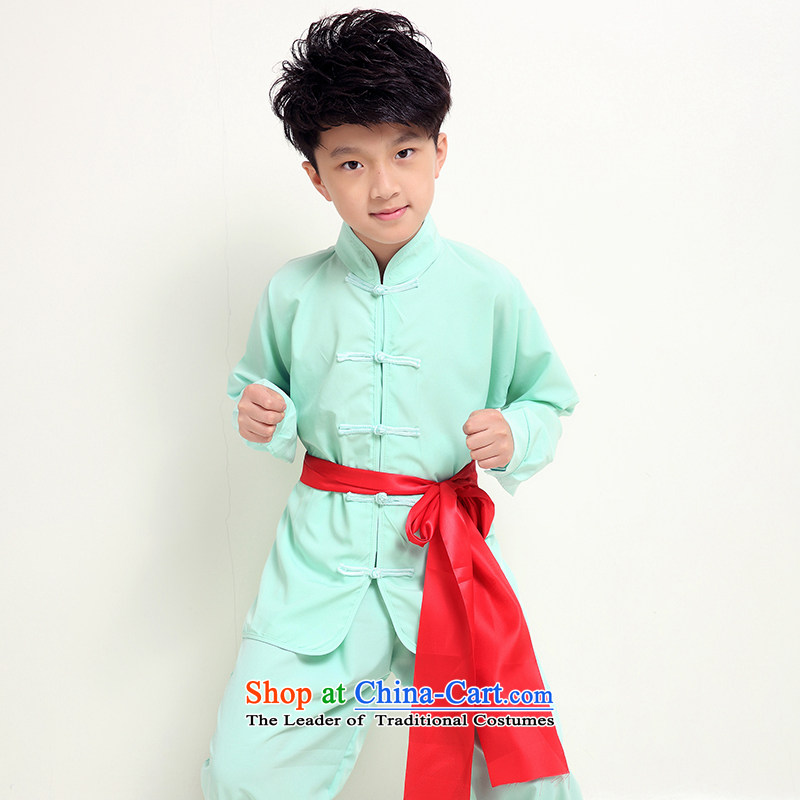Children martial arts services for children with Taegeuk practicing summer clothing boy short-sleeved show services will serve the kung fu long-sleeved yellow 150, Hyun era (xuanshidai) , , , shopping on the Internet