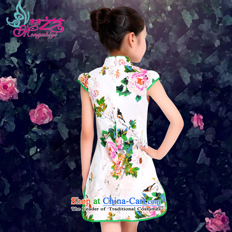 Dream arts children Tang dynasty cheongsam dress 2015 New Pure Cotton floral baby girl summer qipao MZY-0313 pattern color hangtags 120 110 to 120cm tall recommendations, Dream Arts , , , shopping on the Internet