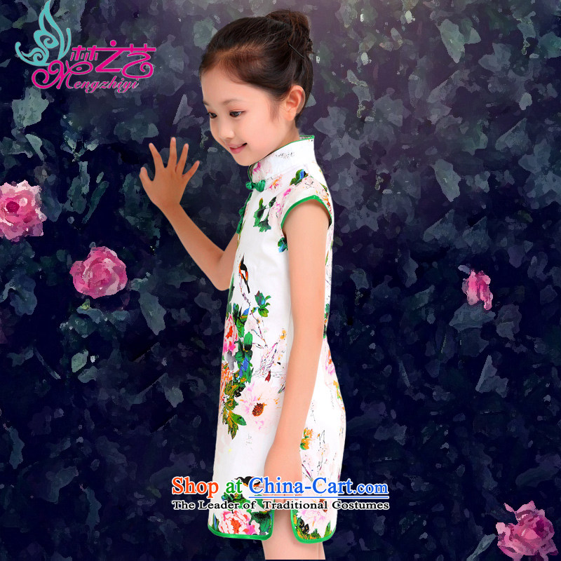 Dream arts children Tang dynasty cheongsam dress 2015 New Pure Cotton floral baby girl summer qipao MZY-0313 pattern color hangtags 120 110 to 120cm tall recommendations, Dream Arts , , , shopping on the Internet