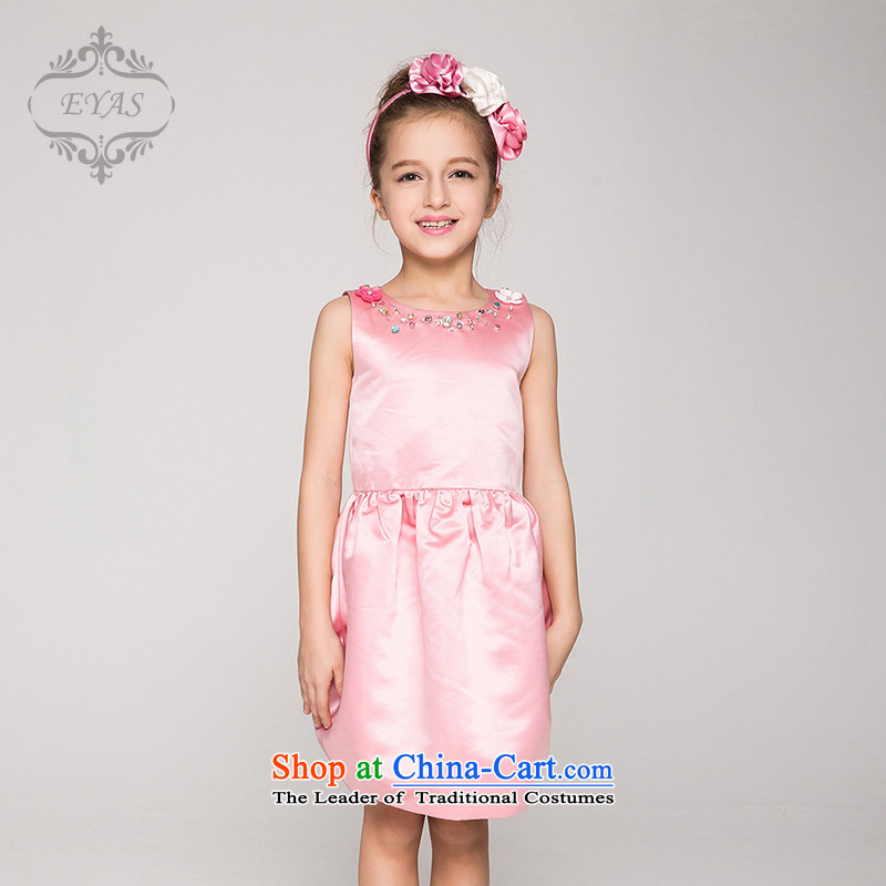 Eyas of spring and summer girls elegant flower bud vest skirt cuhk children princess dresses moderator costumes and pink 150CM,EYAS,,, shopping on the Internet