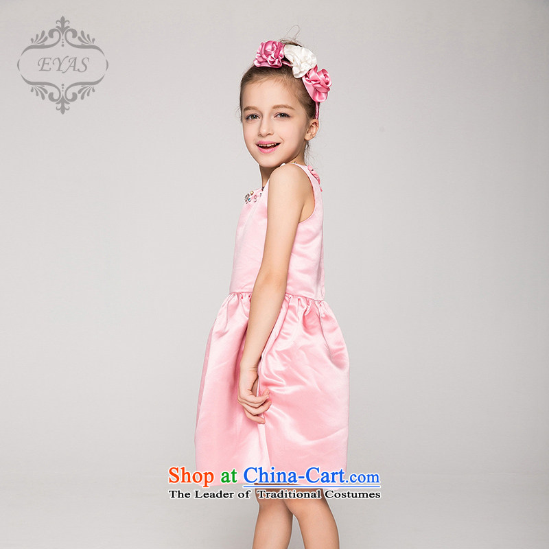 Eyas of spring and summer girls elegant flower bud vest skirt cuhk children princess dresses moderator costumes and pink 150CM,EYAS,,, shopping on the Internet