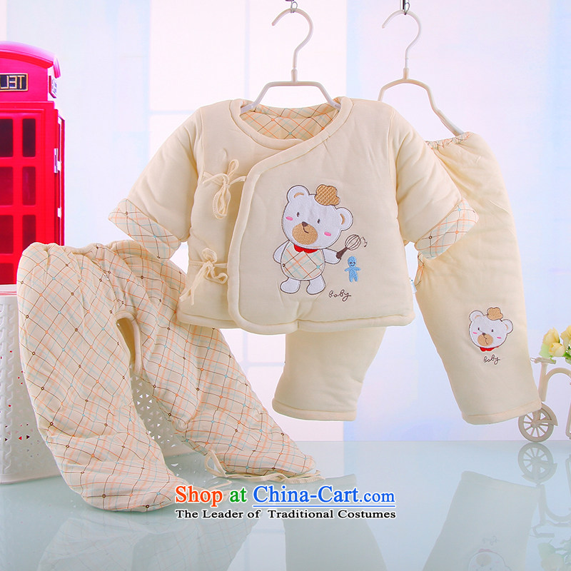 The new long-sleeved baby winter warm cotton serving a three-piece infant baby cotton coat kit baby package 4882nd blue 110 Bunnies Dodo xiaotuduoduo) , , , shopping on the Internet