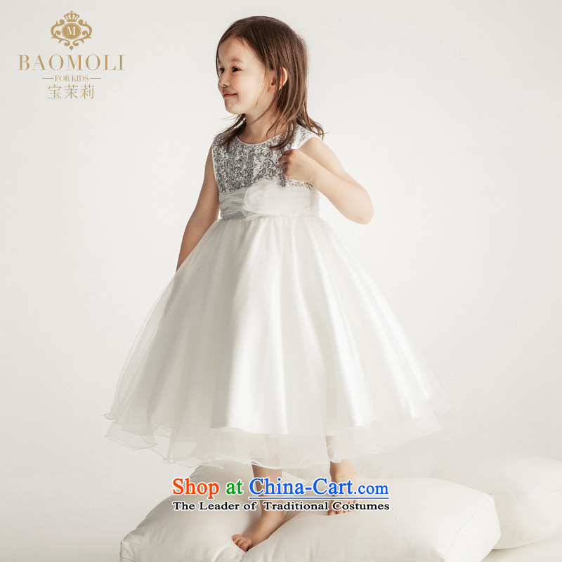 Po Jasmine children by 2015 new children's wear dresses Flower Girls dress skirt princess skirt bon bon skirt girls dress ivory 140 - chest 74 custom, Jasmine (BAOMOLI PO) , , , shopping on the Internet