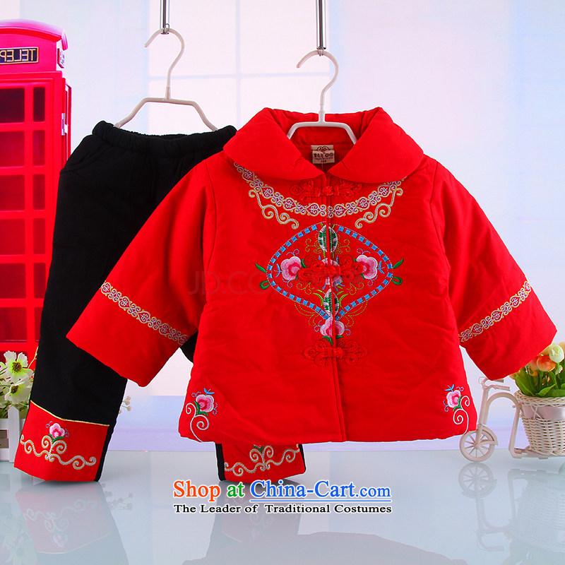 Winter girls new child warm tang with two-piece girls New Year outdoor warm thick Tang dynasty 6,997 rose 110 Bunnies Dodo xiaotuduoduo) , , , shopping on the Internet