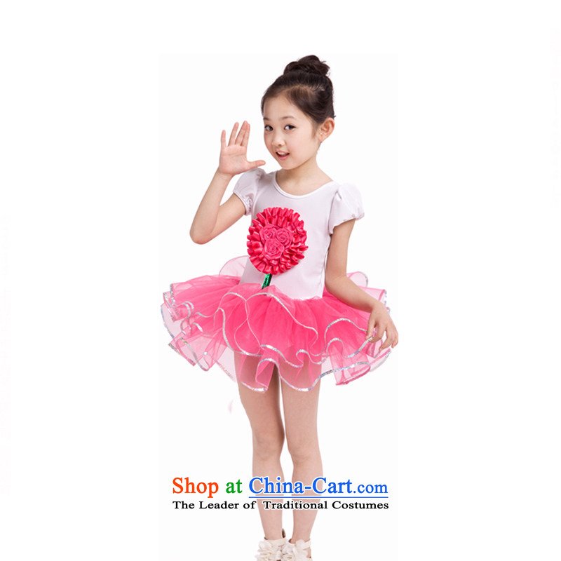 Children costumes dance serving girls princess skirt dress suit early childhood services show dance performanceby the red140 TZ5122-0014 services