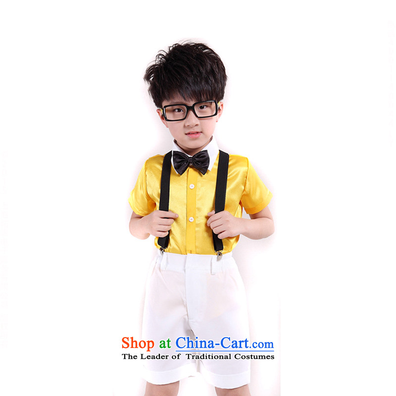 Children will Boys Choir Children show Apparel clothing early childhood small moderator clothing TZ5122-0016 Yellow 110cm,