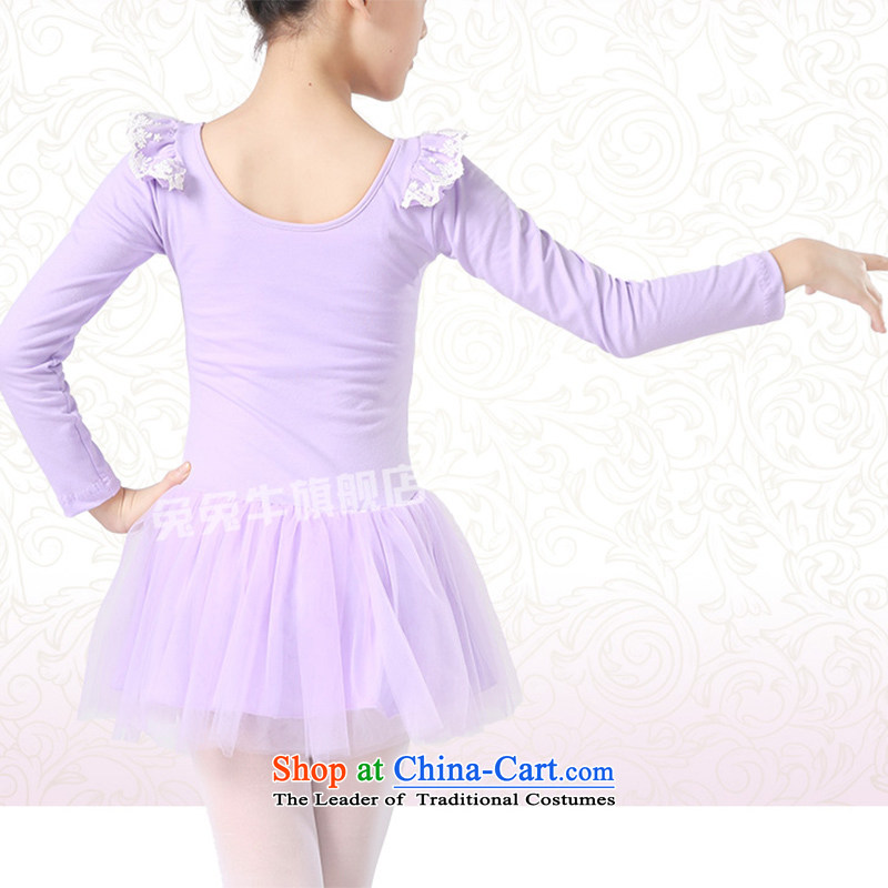 The girl child dance skirt early childhood Ballet Dance skirt service (not included) TZ5123-0013 socks purple (long-sleeved) 130CM,POSCN,,, shopping on the Internet