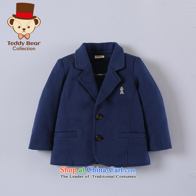 Teddy boy autumn and winter, knitting leisure suit your baby pure cotton England small jacket coat navy blue 120 Tedu Collections , , , shopping on the Internet