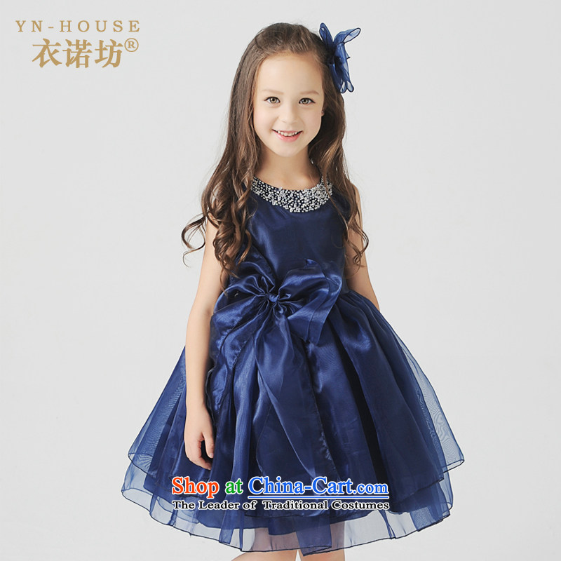 The workshop on children dresses yi costumes Flower Girls autumn and winter snow white wedding dress children Christmas Halloween dress girls dresses navy 160cm_ size is too small._