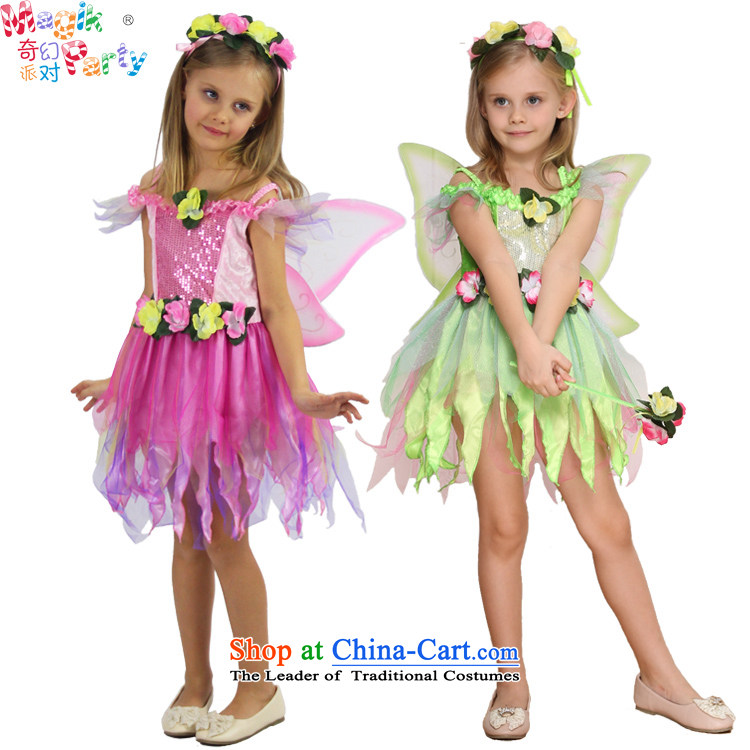 Fantasy party kindergarten costumes daughter birthday gift girls butterfly dresses Flower Fairies