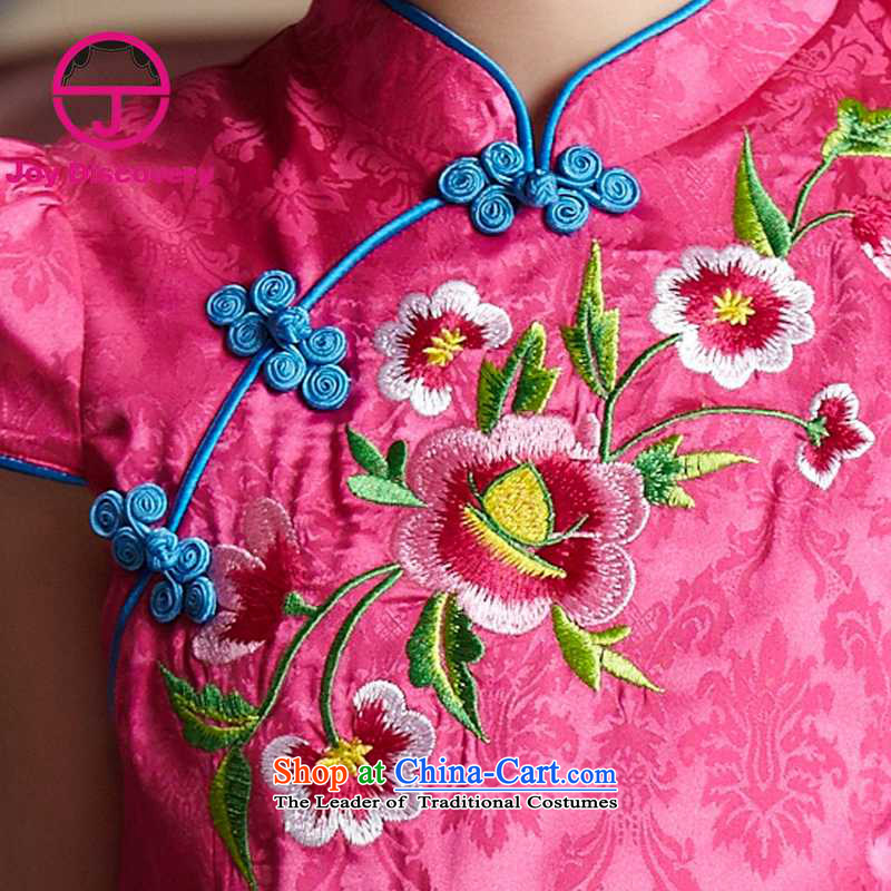 The Burkina found China wind children's wear dresses new summer 2015 girls embroidery cheongsam children Tang dynasty blue qipao 160 bu-bu discovery (joydiscovery) , , , shopping on the Internet