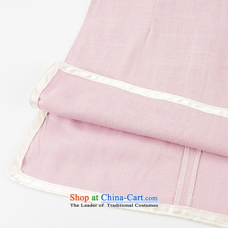 Child Lok Wei spring and autumn) Children Tang dynasty qipao girls 7 cuff dresses solid color cotton linen Chinese Antique baby skirts purple 80 child Lok Wei (tonglehui) , , , shopping on the Internet