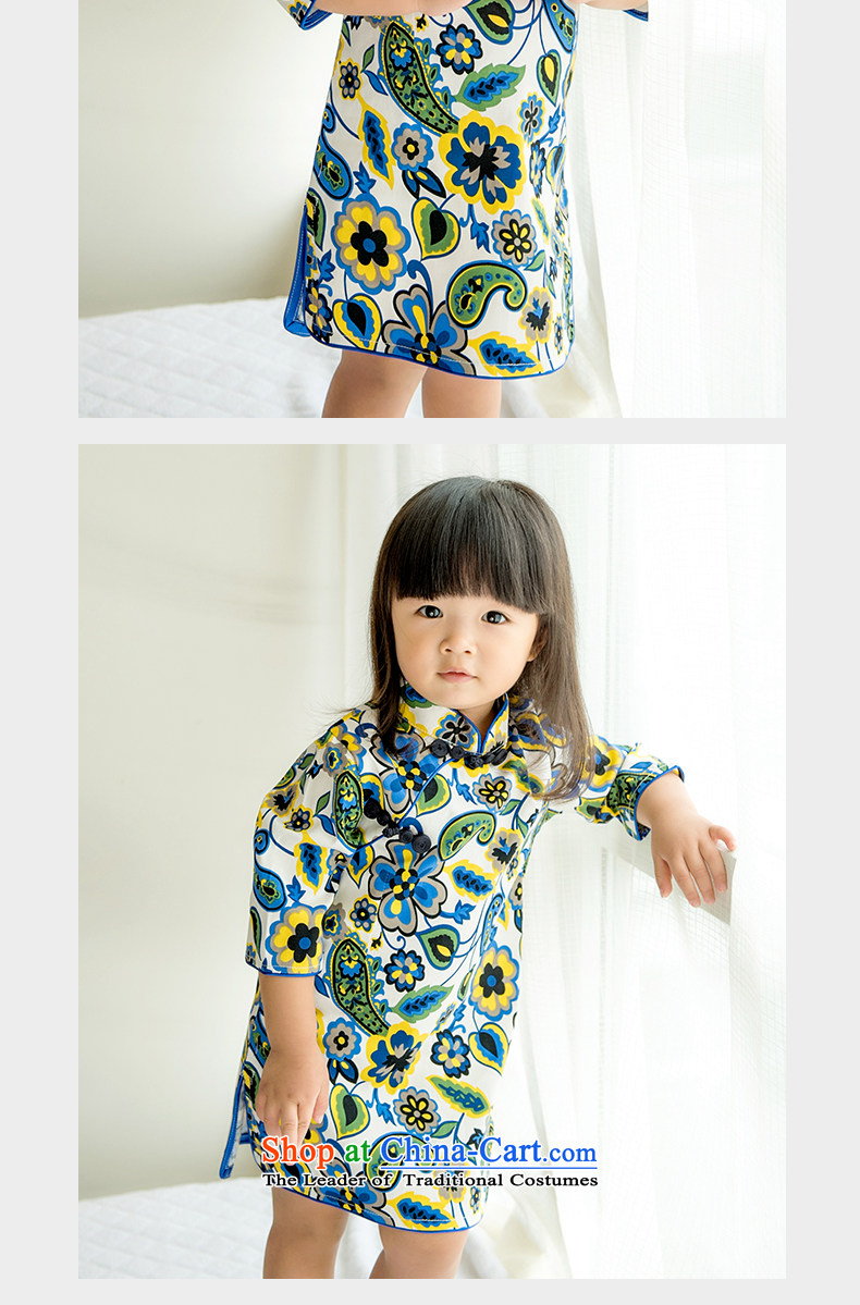 Child Lok Wei spring and autumn) Children Tang dynasty qipao girls 7 cuff dresses abstract flower VISCOSE SATIN Pure Cotton Chinese baby suit 80 pictures, skirts price, brand platters! The elections are supplied in the national character of distribution, so action, buy now enjoy more preferential! As soon as possible.