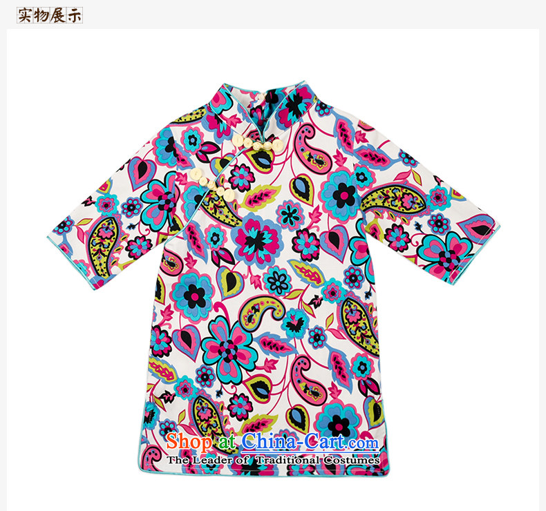 Child Lok Wei spring and autumn) Children Tang dynasty qipao girls 7 cuff dresses abstract flower VISCOSE SATIN pure cotton dress suits China Wind 110 pictures, prices, brand platters! The elections are supplied in the national character of distribution, so action, buy now enjoy more preferential! As soon as possible.
