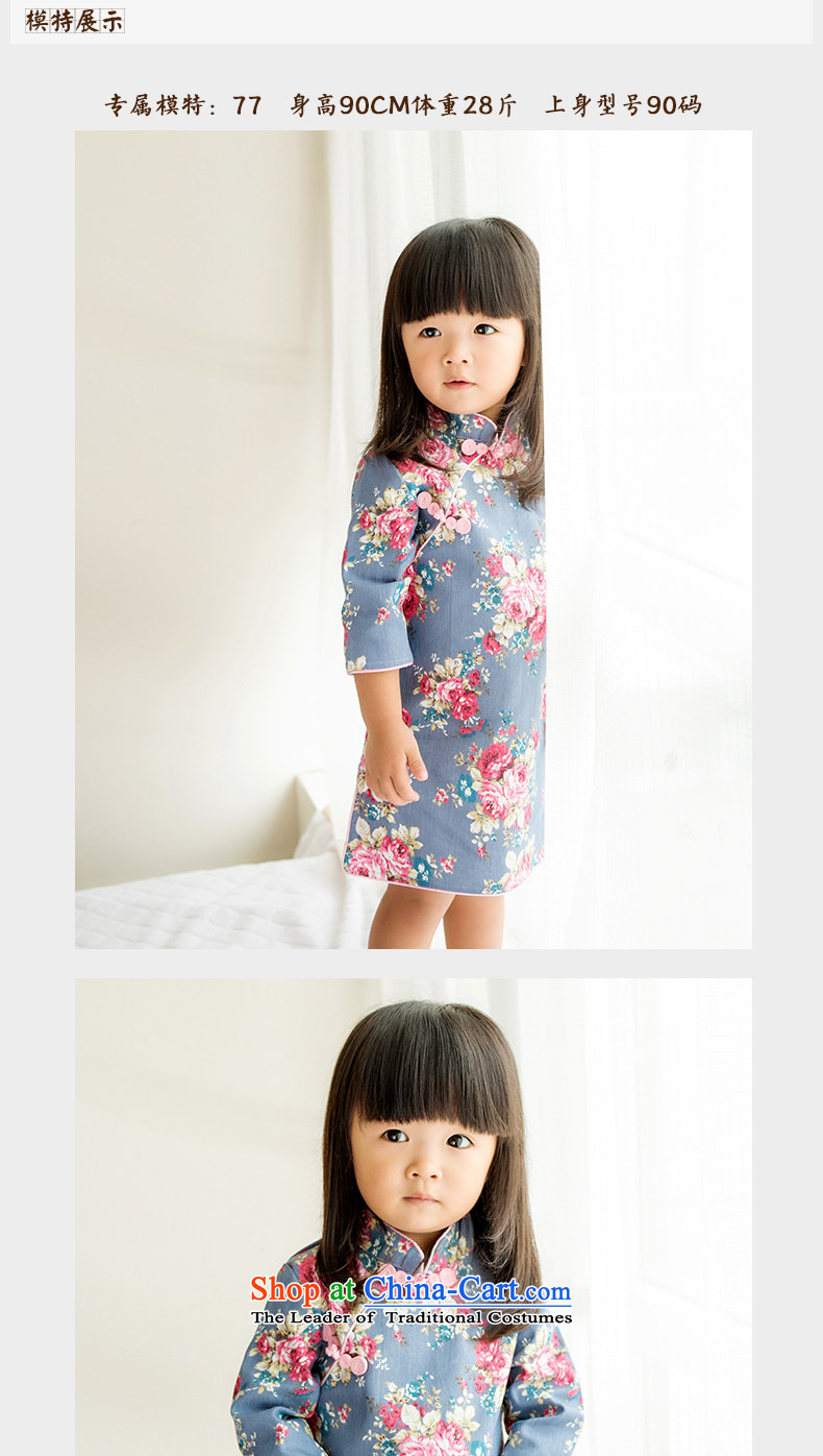 Child Lok Wei spring and autumn) Children Tang dynasty qipao girls 7 cuff dresses floral cotton dress suits your baby antique Chinese 80 pictures, prices, brand platters! The elections are supplied in the national character of distribution, so action, buy now enjoy more preferential! As soon as possible.