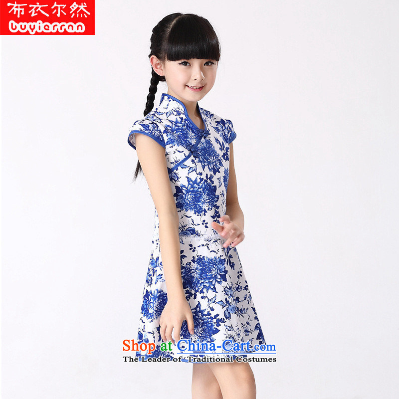 Summer porcelain girls qipao China wind children's wear dresses guzheng show girls dress, Crown monkey , , , shopping on the Internet