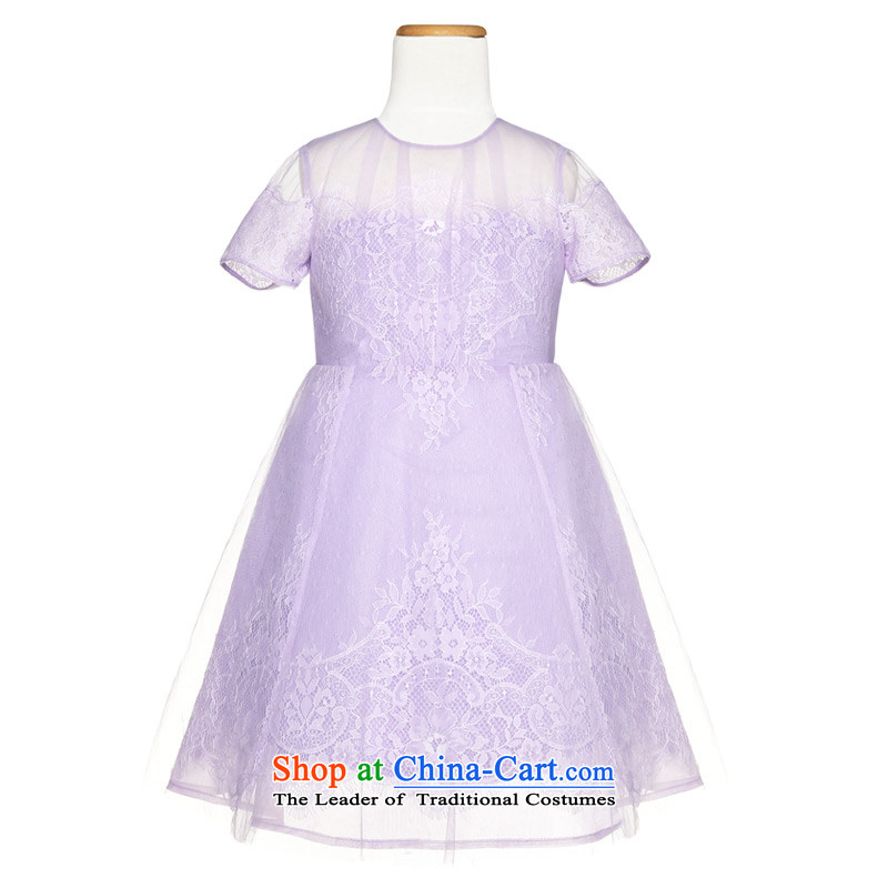Love of Ko Yo 2015 Summer new Children's dress girls princess skirt bon bon skirt girls lace dresses light purple love of Ko Yo (120-130 I natural angel shopping on the Internet has been pressed.