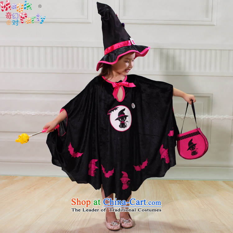 Fantasy Halloween costume party pumpkin black cat robe party gathering game costumes to boys and girls of candy robe kit for the Red Devils 100-140cm around the picture, the price and the Standing brand platters! The elections are supplied in the national character of distribution, so action, buy now enjoy more preferential! As soon as possible.