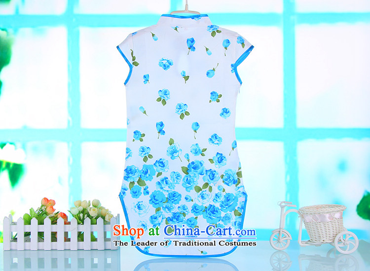 Bunnies Dordoi girls cotton linen ink butterfly cheongsam dress Clothes Summer 2015 Children baby national qipao porcelain blue 120 pictures, prices, brand platters! The elections are supplied in the national character of distribution, so action, buy now enjoy more preferential! As soon as possible.
