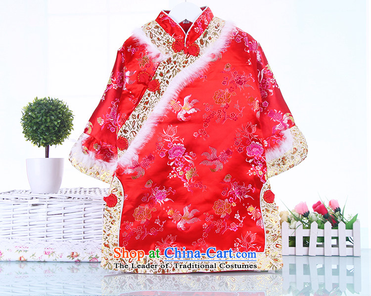 Autumn and winter girls qipao Tang dynasty cheongsam dress children girls pure cotton dress huan will serve 120 pictures, price red, brand platters! The elections are supplied in the national character of distribution, so action, buy now enjoy more preferential! As soon as possible.