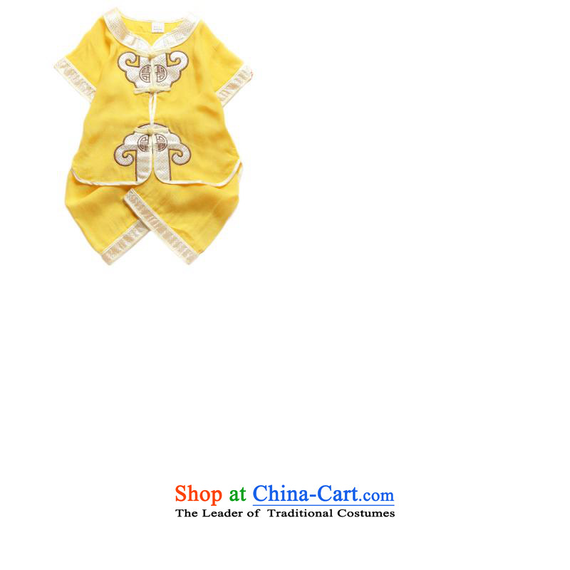 Bunnies Dordoi summer children and of children's wear Tang dynasty infant birthday summer short-sleeved shorts kit child care baby gifts pure cotton age 110 Yellow Bunnies Dodo xiaotuduoduo) , , , shopping on the Internet