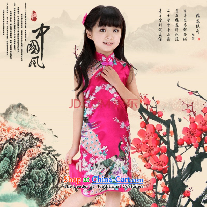 Bunnies Dordoi Summer Children qipao girls Tang dynasty princess skirt ethnic pure cotton small girls Da Tong Zheng costumes blue 100 Bunnies Dodo xiaotuduoduo) , , , shopping on the Internet