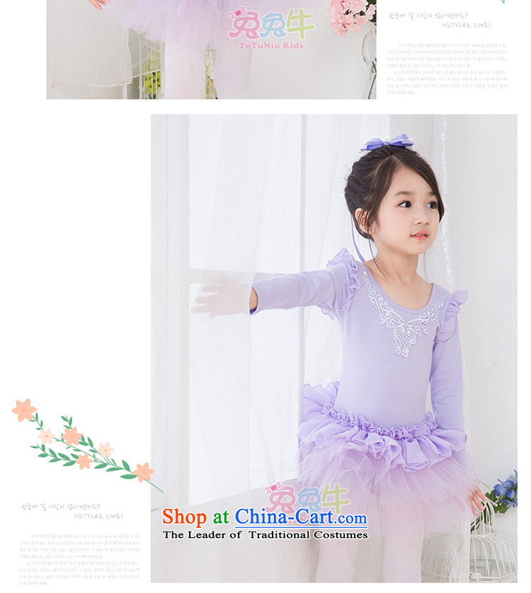 Rabbit and cattle children dance wearing summer female Korean girls ballet skirt exercise clothing long-sleeved children dance services purple long-sleeved 140 pictures, prices, brand platters! The elections are supplied in the national character of distribution, so action, buy now enjoy more preferential! As soon as possible.