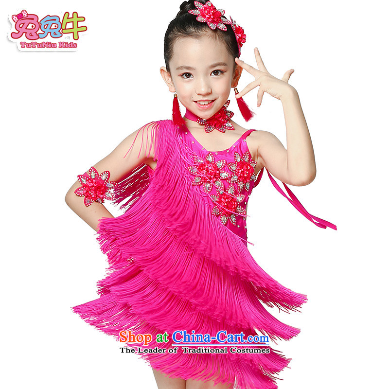 The United States and cattle new Latin Dancing girl children summer clothing Latin services will flow su skirt girls Latin dance skirt and cattle and 160 Purple Shopping on the Internet has been pressed.