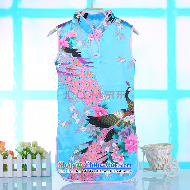 Summer 2015 girls children Tang dynasty princess cheongsam dress your baby girl in female dress with pink 90 small and Dodo xiaotuduoduo) , , , shopping on the Internet