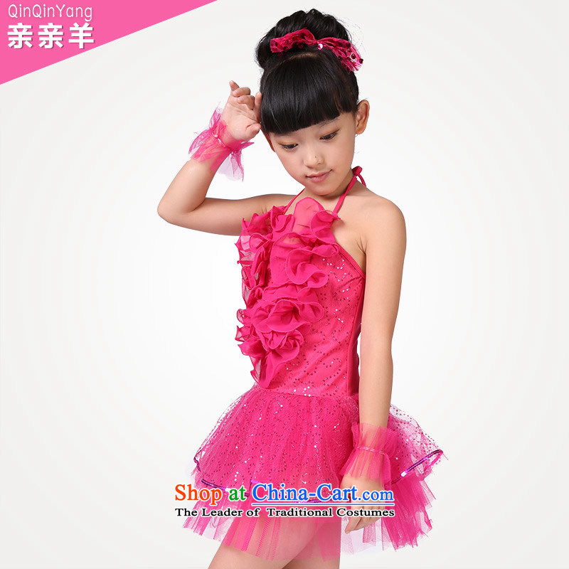 Children will kiss sheep girls modern dance show services on-chip early childhood services dress dance dance festival costumes match skirt dance competitions in red 150cm, skirt girl kissed sheep qinqinyang) , , , shopping on the Internet
