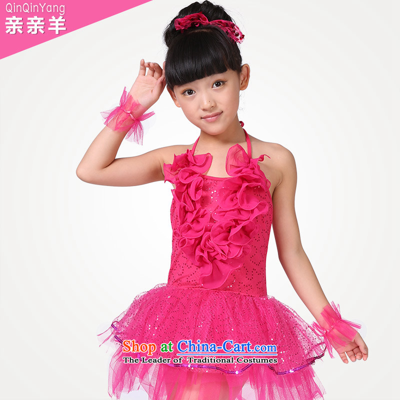 Children will kiss sheep girls modern dance show services on-chip early childhood services dress dance dance festival costumes match skirt dance competitions in red 150cm, skirt girl kissed sheep qinqinyang) , , , shopping on the Internet