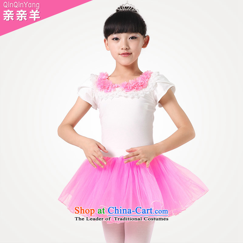 2015 Autumn and winter girls Ballet Dance skirt children stylish new summer, short-sleeved will show early childhood services dresses in red?150cm