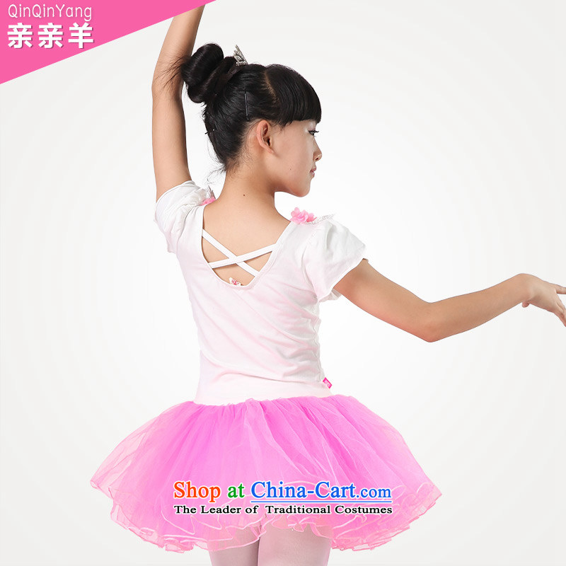 2015 Autumn and winter girls Ballet Dance skirt children stylish new summer, short-sleeved will show early childhood services dresses in red 150cm, kiss sheep qinqinyang) , , , shopping on the Internet
