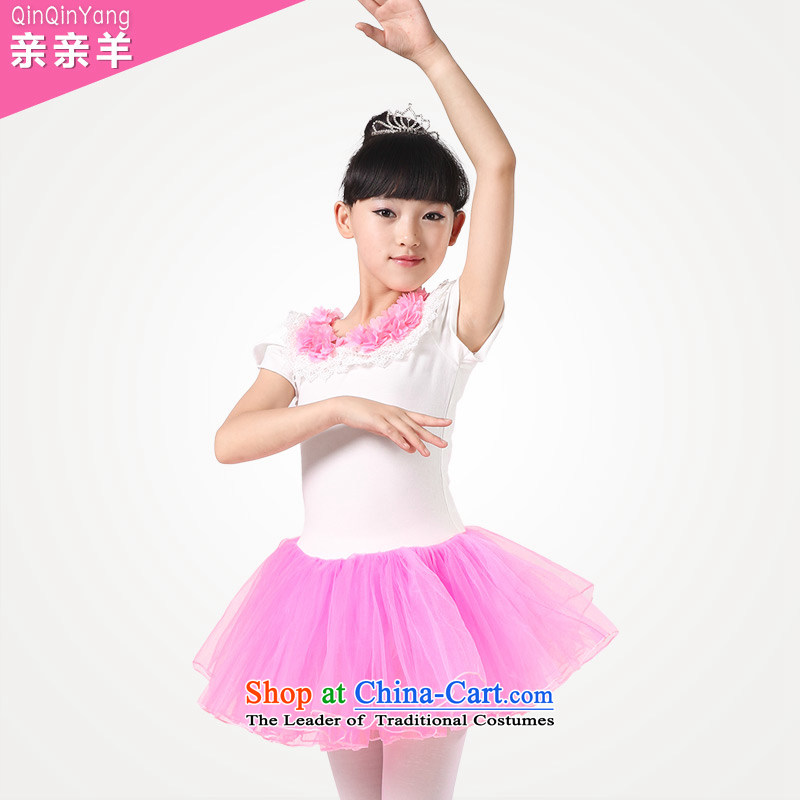 2015 Autumn and winter girls Ballet Dance skirt children stylish new summer, short-sleeved will show early childhood services dresses in red 150cm, kiss sheep qinqinyang) , , , shopping on the Internet