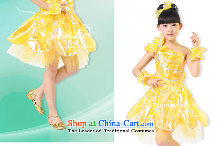 Celebrate Children's Day 2015 costumes girl children modern dance costumes dance performance dress that early childhood game girls wearing costumes and Yellow 150cm photo, prices, brand platters! The elections are supplied in the national character of distribution, so action, buy now enjoy more preferential! As soon as possible.