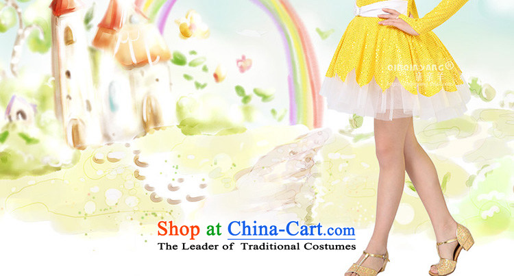 Kiss sheep flagship store new Children Dance skirt girls modern dance costumes dance costume child care services Girls contest costumes and Yellow 150cm photo, prices, brand platters! The elections are supplied in the national character of distribution, so action, buy now enjoy more preferential! As soon as possible.