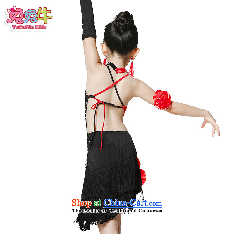 Rabbit and cattle Latin dance wearing the girl children serving Latin edging skirt game services will girls Latin dance skirt purple pre-sale period of approximately 10 days and 160 cattle and shopping on the Internet has been pressed.