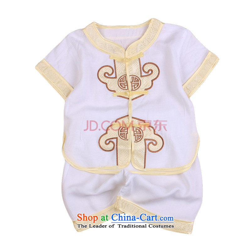 Summer Children and of children's wear Tang dynasty infant birthday summer short-sleeved shorts kit child care baby gifts pure cotton yellow 110cm, age Bunnies Dodo xiaotuduoduo) , , , shopping on the Internet