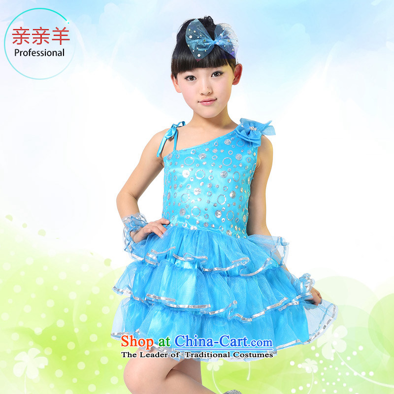 Kiss sheep children dress girls modern dance performances services for children with Mantle skirt stage performances of early childhood services game Modern Dance Dance wearing the red collective 120cm, kiss sheep qinqinyang) , , , shopping on the Interne