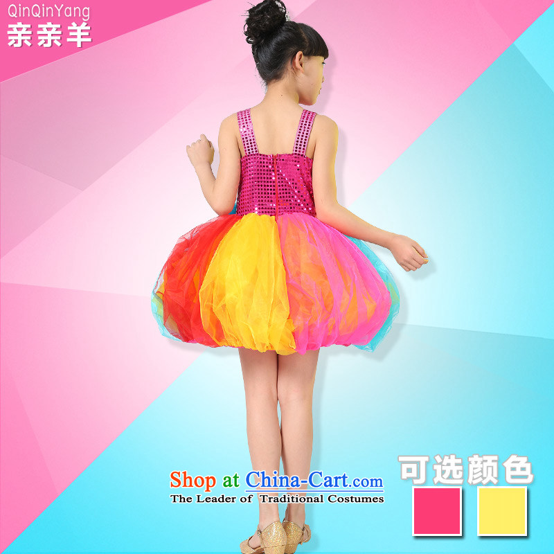 Kiss sheep flagship store, children games costumes and girls will children modern dance stage costumes dance clothing of early childhood collective 150cm, red sheep qinqinyang kiss) , , , shopping on the Internet