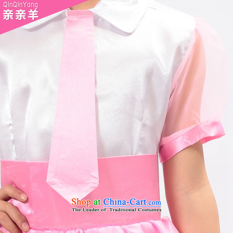 Children's Choral clothing girls will stage a children's game show services chorus of the unified service of synthetic primary clothing red 120cm, kiss sheep qinqinyang) , , , shopping on the Internet