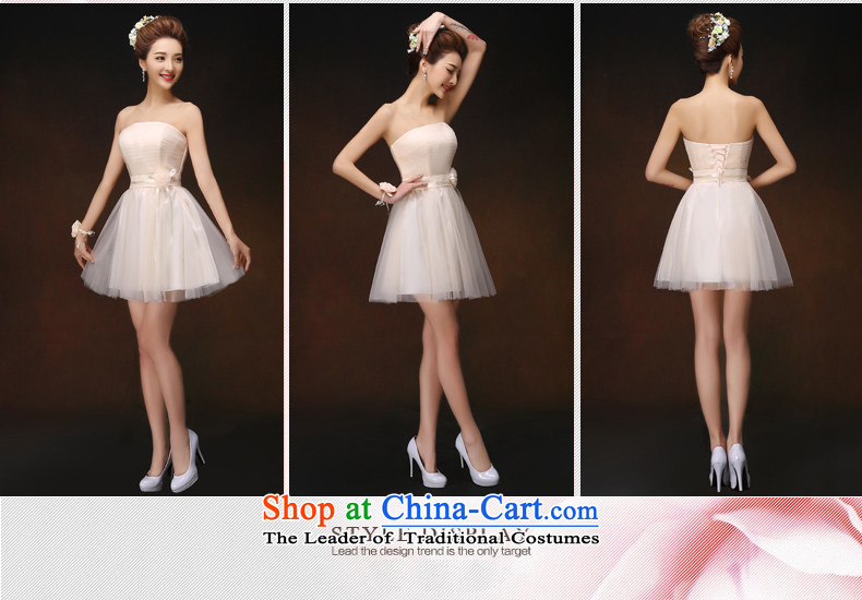 2015 new summer bridesmaid services bridesmaid mission dress champagne color short, banquet evening dresses and sisters skirt small dress female champagne color 861 short XXSTOXL) Picture, prices, brand platters! The elections are supplied in the national character of distribution, so action, buy now enjoy more preferential! As soon as possible.