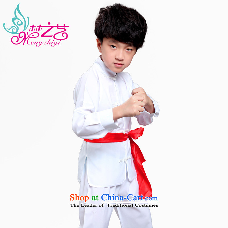 A dream of a martial arts services summer arts children in children's Tai Chi practitioners wearing long-sleeved autumn new boxed boy short-sleeved Show Services Services will work MZY-0314 female white long-sleeved hangtags 150-160cm, dreams for 160 arts