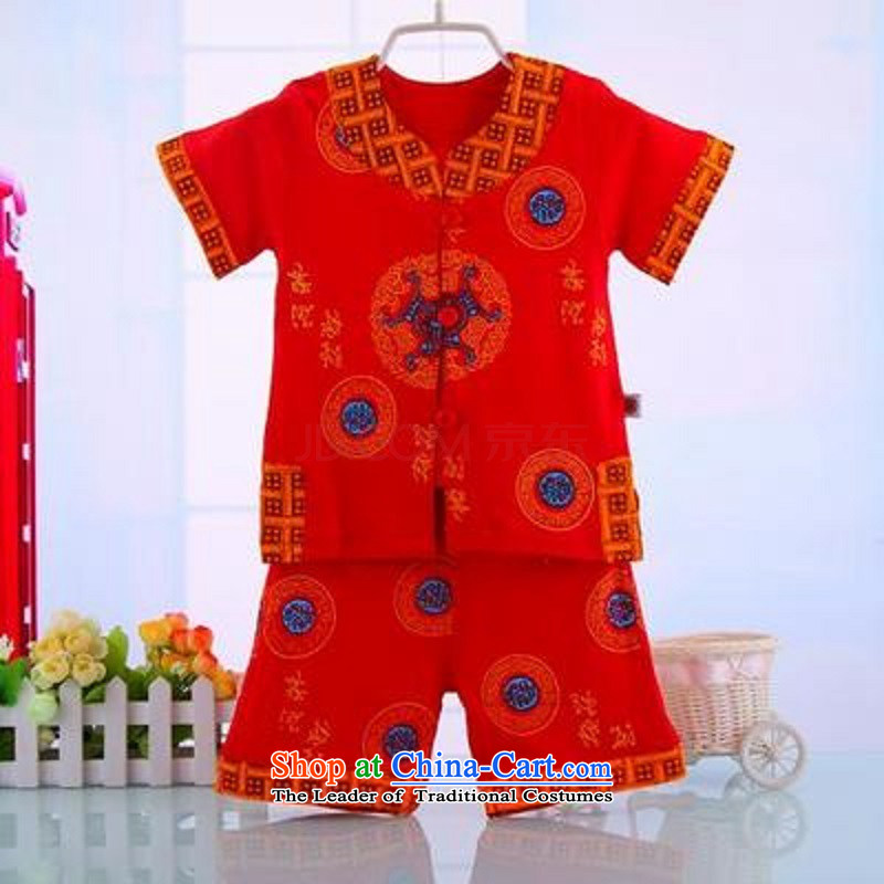 The new baby boy Tang dynasty men and women of spring, summer, autumn and packaged age ceremony for summer clothing national costumes 3285 red 90, a point and shopping on the Internet has been pressed.