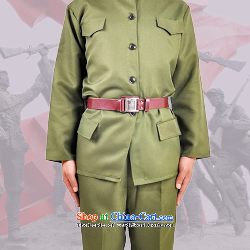 The grand military parade of the 2015 performance of the Eighth Route Army will serve adult red uniform of the Red Guards in the War of Resistance Against Japan clothing 70th anniversary of the victory in the war of uniformed military green show show serv