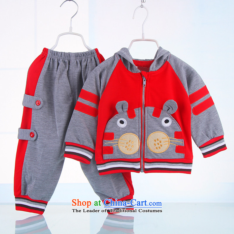 The boy autumn long-sleeved kit two sports wear boys out service 1-year-old baby 2 years 3 years old casual clothing 07319. . Red 80 51-73 13 Bunnies Dodo xiaotuduoduo) , , , shopping on the Internet