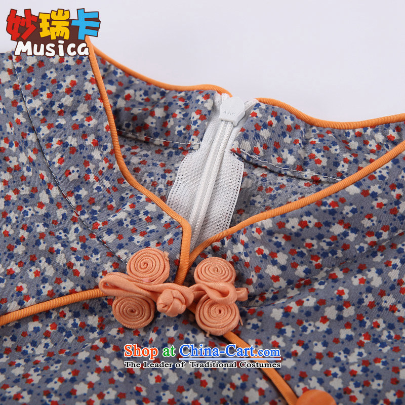 2015 new children's wear long-sleeved qipao girls with children from the spring and autumn saika Tang dynasty girls of ethnic performances of Shredding on 140 serving Miu@ , , , shopping on the Internet