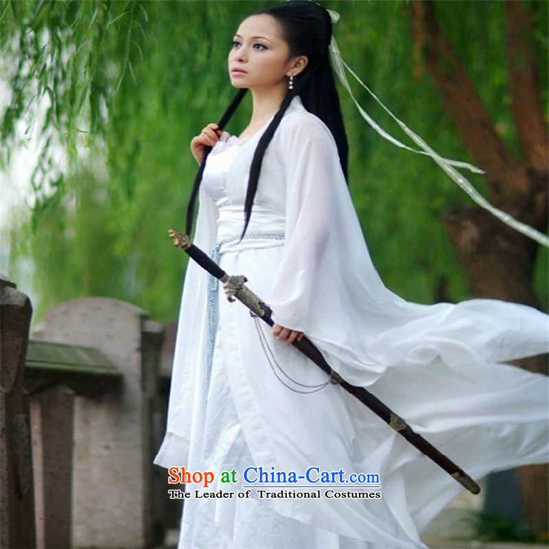 Crown monkey adult Han-load dragons ladies fairies photography services services fairies Han-costume guzheng stage performances chiffon skirt white 170cm, crown monkey , , , shopping on the Internet